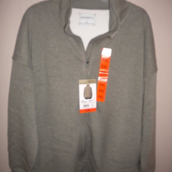 Mondetta Women's Plus Size XXL Heathered Green Full Zip Fleece Jacket NWT - Picture 3 of 6